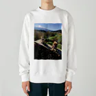 柴犬チャンスの柴犬富士山 Heavyweight Crew Neck Sweatshirt