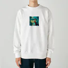 bestfriend54のカラフルカワセミくん Heavyweight Crew Neck Sweatshirt