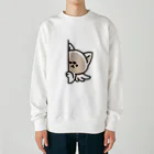 Mystery Cat Worldのじっと見つめるねこ Heavyweight Crew Neck Sweatshirt