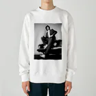 りん　チャンネルの男装レトロAI Heavyweight Crew Neck Sweatshirt