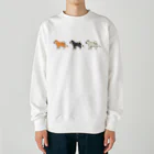 yuNN3のドット絵 ３柴キック Heavyweight Crew Neck Sweatshirt