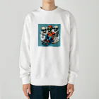 おふざけのスケルトン・スケーター Heavyweight Crew Neck Sweatshirt