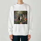 夜のねこの猫の楽園 Heavyweight Crew Neck Sweatshirt