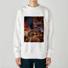 hot_calpisの夜桜 Heavyweight Crew Neck Sweatshirt