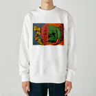 まるで宇宙(舟出幸弘)のじじいと犬の相互作用 Heavyweight Crew Neck Sweatshirt