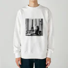 ゆかりのエッフェル塔と猫 Heavyweight Crew Neck Sweatshirt