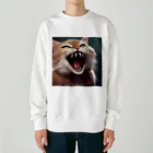 oekakishopのシャーッする猫 Heavyweight Crew Neck Sweatshirt