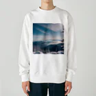 awawoの青空と山の風景 Heavyweight Crew Neck Sweatshirt