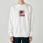 田舎老人只爺のマッサージを受けている美人 Heavyweight Crew Neck Sweatshirt