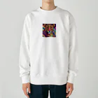 サイケデリックな世界のpsychedelicなヒョウ Heavyweight Crew Neck Sweatshirt