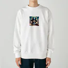 M☆★Nのハットトランプ ♠CAT  たまにウサギちゃん Heavyweight Crew Neck Sweatshirt