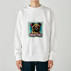 Urban pawsの情けない顔のパグチワワ「Urban paws」 Heavyweight Crew Neck Sweatshirt