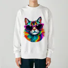 629_CAT_ARTのグラカラキャット2 Heavyweight Crew Neck Sweatshirt