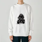 UEKIshopのバイクに乗ったゴリラ Heavyweight Crew Neck Sweatshirt