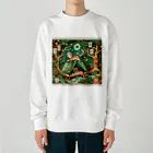 Aoyanicの猫野営オリエンタル Heavyweight Crew Neck Sweatshirt