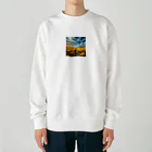 mayu0807の幸せの黄色い道 Heavyweight Crew Neck Sweatshirt