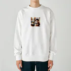 しき設計の仔猫と金魚 Heavyweight Crew Neck Sweatshirt