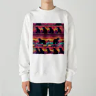 森のくまオフィシャルの壁画のくま Heavyweight Crew Neck Sweatshirt