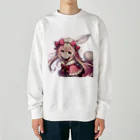 mihhyのうさ乙女。 Heavyweight Crew Neck Sweatshirt