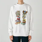 猫のきぬくんのお店のれおまるくん一家　雪山ツアー Heavyweight Crew Neck Sweatshirt