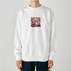 amxafukのふわふわマシュマロかわいいプリン Heavyweight Crew Neck Sweatshirt