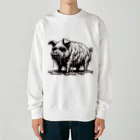 momonouchi-の溶けちゃう豚 Heavyweight Crew Neck Sweatshirt