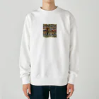 TAKASHIIのパレードで踊っている犬 Heavyweight Crew Neck Sweatshirt