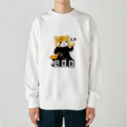 loveclonesのレッサーパンダ 0625 ZOOロゴ りんご大好き柄 Heavyweight Crew Neck Sweatshirt