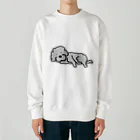 カール亭のなにか？とちょっ起きるワンさん　犬 Heavyweight Crew Neck Sweatshirt