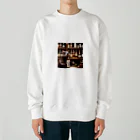 「動物ミリ屋」のカワウソのパーくん Heavyweight Crew Neck Sweatshirt