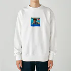 taka-kamikazeの遊泳する赤ちゃん日本代表 Heavyweight Crew Neck Sweatshirt