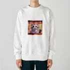 kuromasu_yuzuの夕焼けにゃんにゃん Heavyweight Crew Neck Sweatshirt