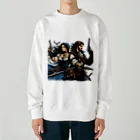 Lovers-chapelの「男」と「女」が拳銃を手に Heavyweight Crew Neck Sweatshirt