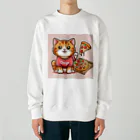 いろいろTOSIVOのピザでも食っとけや！ねこピザパーティーの開催です Heavyweight Crew Neck Sweatshirt