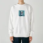 あたらしいぱんだやさんのオーバーオール子パンダ Heavyweight Crew Neck Sweatshirt