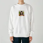 星パンダショップのほっこりコーヒーごりら君 Heavyweight Crew Neck Sweatshirt