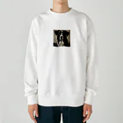 Olive_FLのレトロでかわいい写真は、一匹の愛らしい犬 Heavyweight Crew Neck Sweatshirt