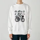 33----33のくまさん初めてのおつかい Heavyweight Crew Neck Sweatshirt