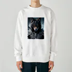 ZZRR12の月夜の守り手 - 狼の守護神 Heavyweight Crew Neck Sweatshirt