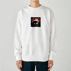 TemTako10のドット絵　ホラーキャット Heavyweight Crew Neck Sweatshirt