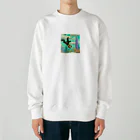 yuhi04のスカイダイビングの冒険猿 Heavyweight Crew Neck Sweatshirt