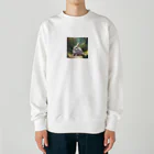 hibiscus_7のおっとりな白うさぎ Heavyweight Crew Neck Sweatshirt