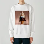 mogmogokawaryのチョコソフトくん Heavyweight Crew Neck Sweatshirt