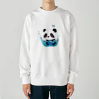 waterpandaの水に落ちるパンダ Heavyweight Crew Neck Sweatshirt