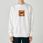 いきもの小学校　ふわわ組のヒヨコのいよこ君 Heavyweight Crew Neck Sweatshirt