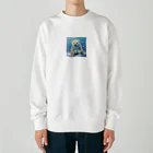 りんりんの可愛いシロクマちゃんショップ　かわいいよ！の白くま Heavyweight Crew Neck Sweatshirt