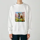 ANTARESの春の柴犬の冒険 Heavyweight Crew Neck Sweatshirt