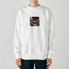 kkbaseballの寝ている猫 Heavyweight Crew Neck Sweatshirt