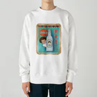 satoharuのよゐこ印天然炭酸水　ホーロー看板風 Heavyweight Crew Neck Sweatshirt