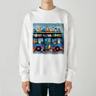 neko_shopの猫の集会　バス編 Heavyweight Crew Neck Sweatshirt